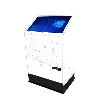 Rear Projection Film 30 Inch Interactive Touch Kiosk Holo Transparent Glass With File Transfer Software