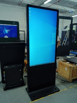 55'' IP66 optical bonding waterproof 2500 nits outdoor lcd advertising digital display kiosk with llow power dissipation