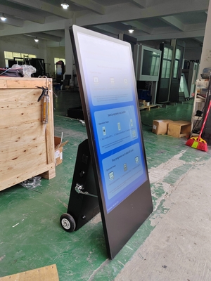 43'' LCD Portable Advertising Screens Display Signage Battery Powered Movable Kiosk Totem Portable Digital LCD Poster