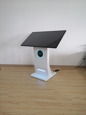 Customizable Information Interactive Kiosk 43inch-65inch LED Light Acrylic Silkscreen Printing logo