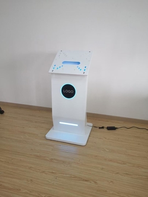 Customizable Information Interactive Kiosk 43inch-65inch LED Light Acrylic Silkscreen Printing logo