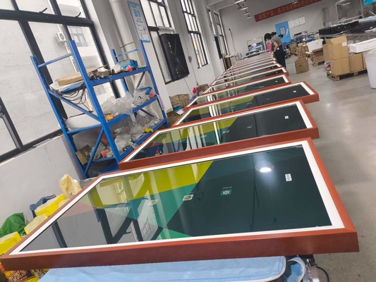 Commercial Mural Advertising Machine Wall Mounted Art Smart Wooden Frame High-definition Display