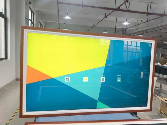 Commercial Mural Advertising Machine Wall Mounted Art Smart Wooden Frame High-definition Display