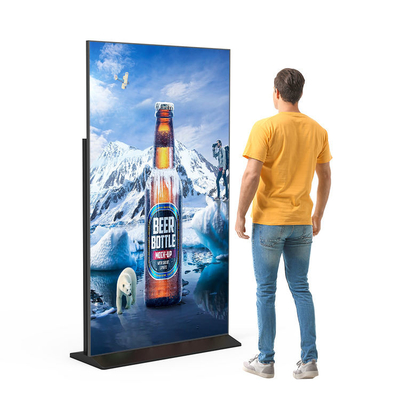 Standing 75 Inch Interactive Digital Signage Display Totem Full HD 1080p LCD Monitor Touch Screen Kiosk Advertising Screen
