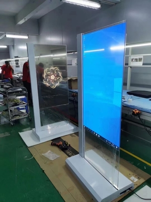 55 inch Floor Standing TV Transparent OLED Digital Signage AMOLED Screen 4K Touch Ultra Thin Transparent OLED Display