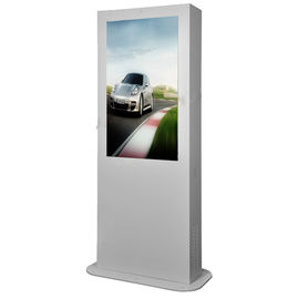 Floor Standing Outdoor Digital Signage 55 Inch , Interactive Touch Screen Digital Signage