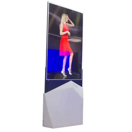55'' OLED Screen Indoor Digital Signage , Super Slim Floor Standing Kiosk