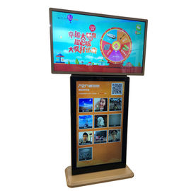 Floor Standing Double Sided Kiosk , Internet Remote Control Vertical Digital Signage