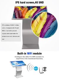 Round Angle Android Touch Screen Kiosk , Digital Display Touch Screen Kiosk