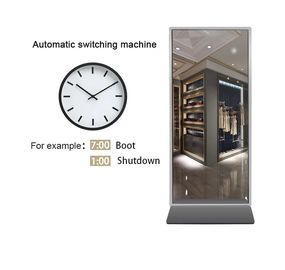Shockproof Android Digital Signage , High Transparent Tempered Glass Magic Mirror Kiosk
