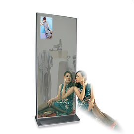 Shockproof Android Digital Signage , High Transparent Tempered Glass Magic Mirror Kiosk