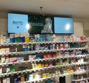 Open Frame Shelf Edge Lcd Display Customized Color 50,000 Hours Panel Life