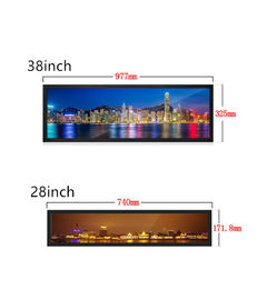 Open Frame Shelf Edge Lcd Display Customized Color 50,000 Hours Panel Life